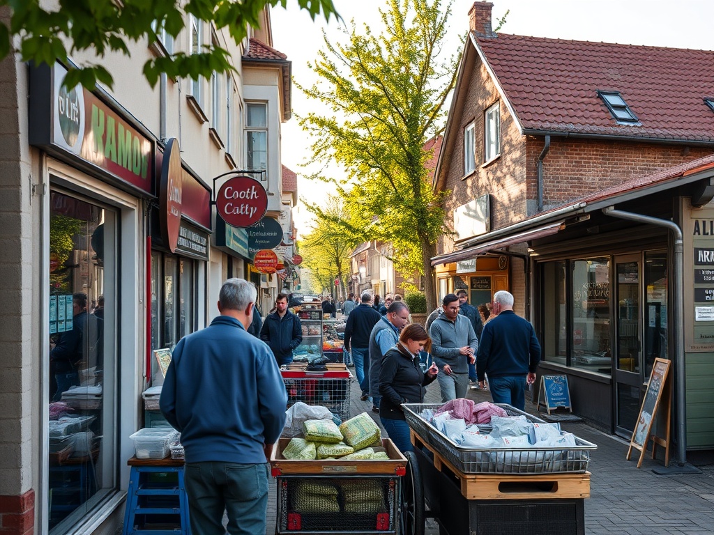 Panorama Pyskowic z widocznymi elementami przemysłowymi i miejską zabudową.