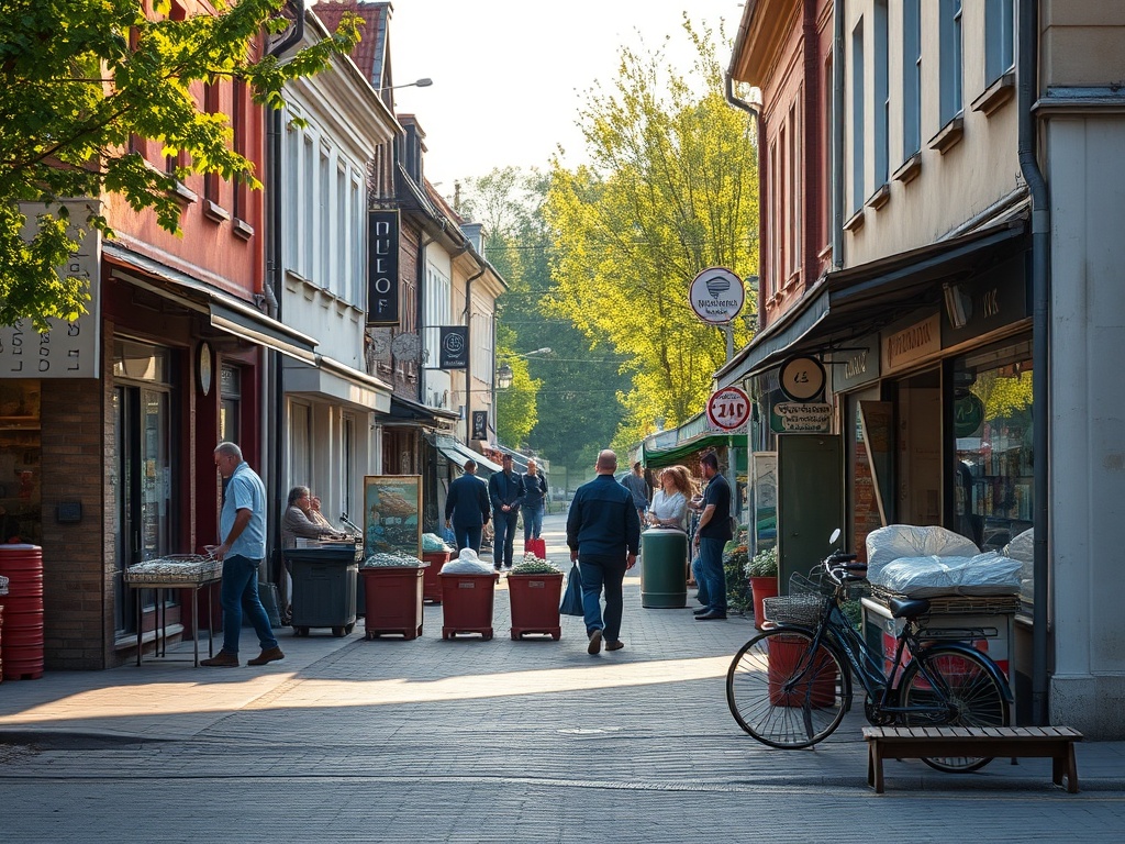 Grafika symbolizująca rozwój mieszkalnictwa w Pyskowicach, podkreślająca szansę na najem społeczny.